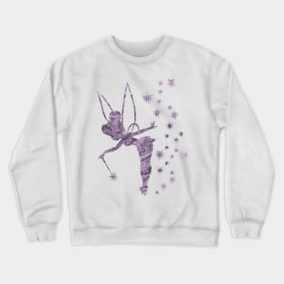 Purple Concrete Tinkerbell Ombre Sillhouette Crewneck Sweatshirt